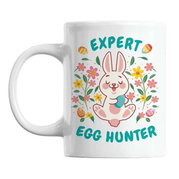 Cute Expert Egg Hunter feat. Easter Bunny Coffee & Tea Mug Cup (11oz)