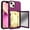 Purple, variant on Wallet Case for iPhone 13, iPhone 13 Case with Card Holder, Hybrid PC Rubber Shockproof Anti-Slip Sleeve Dual Layer Protective Phone Case Cover for Apple iPhone 13 6.1-inch, Clear Pink