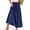 Navy, variant on Women's Boho Eyelet Embroidery Maxi Skirt, Casual Summer Long Skirt with Pockets, High Waisted Tiered Swing A-Line Beach Skirt