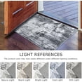 thumbnail image 4 of Modern Abstract Small Area Rugs 2x3, Washable Kitchen Rug Non-Slip Soft Small Bathroom Rug, Beige Striped Entryway Rugs Abstract Print Faux Wool Doormat for Bedside Entrance Bedroom Sink, 4 of 6