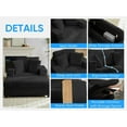 thumbnail image 5 of BALUS Oversized Chaise Lounge with Wide Storage Ottoman, Modern sleeper chair for Living room, ottoman chair Sleeper, Corduroy, Dark Gray, 5 of 9