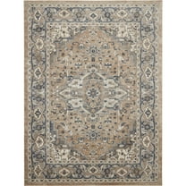 HomeRoots 10' X 14' Ivory Floral Power Loom Area Rug