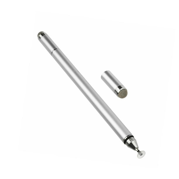 Matsuzay Lápiz de pantalla táctil 4 en 1 para teléfono inteligente, tableta, portátil, capacitiva, lápiz óptico inteligente, libro de Electrónica Plata