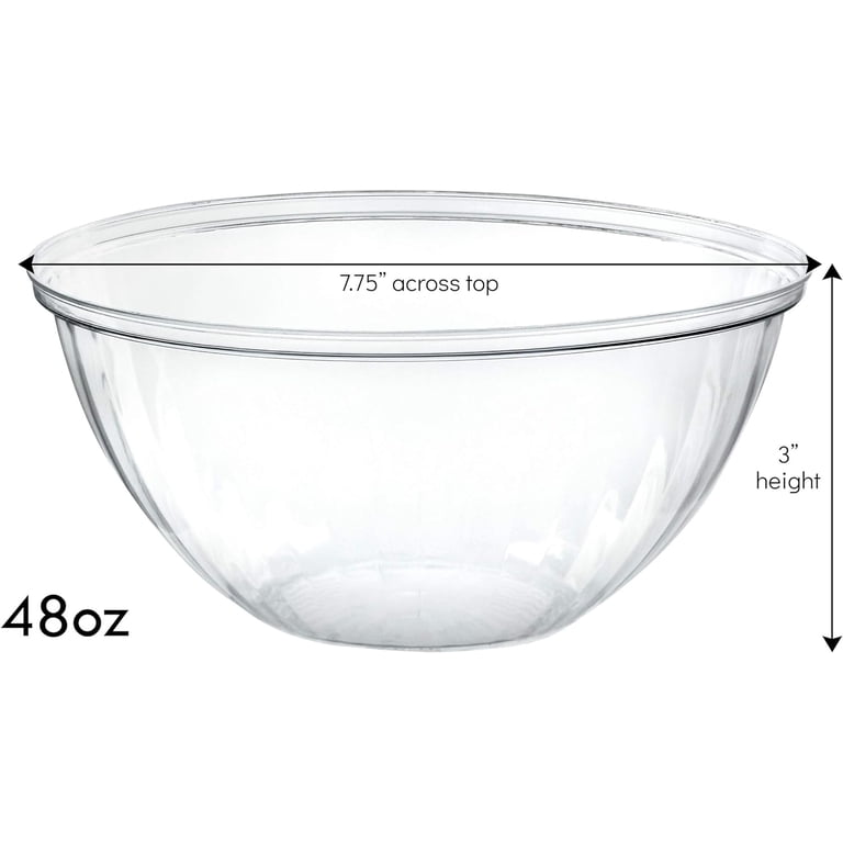 PLASTICPRO Plastic Bowls With Lids 48 oz photo 2