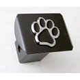 thumbnail image 2 of LFPartS Bear Dog Animal Paw Foot 3D Emblem Metal Trailer Hitch Cover Fits 2" Receivers (Black on Black), 2 of 3