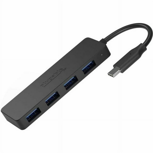 Plugable USB C to USB Adapter Hub, 4 Port USB 3.0 Hub, USB Splitter for Laptop, Compatible with Windows, MacBook Pro/Air, iPad Pro, Surface Pro, Chromebook, Linux, Android, Charging Not Supported