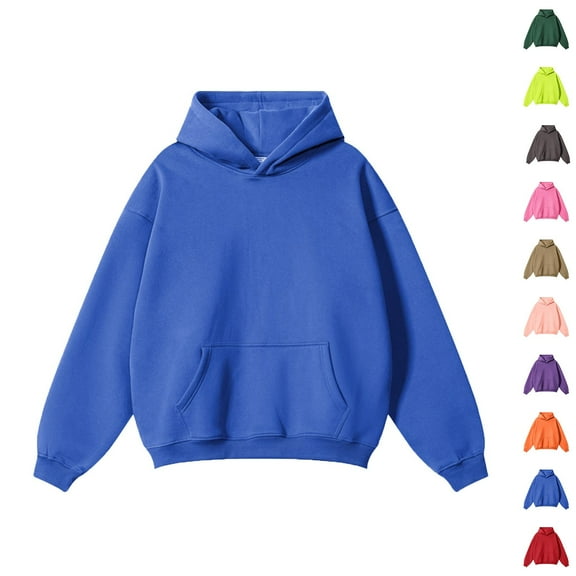 safuny Men's Crew Neck Sweatshirts Loose Hoodies Shirts Big&Tall Workout Fashion Solid Color Pullover Casual Long Sleeve Tops Pockets Green L