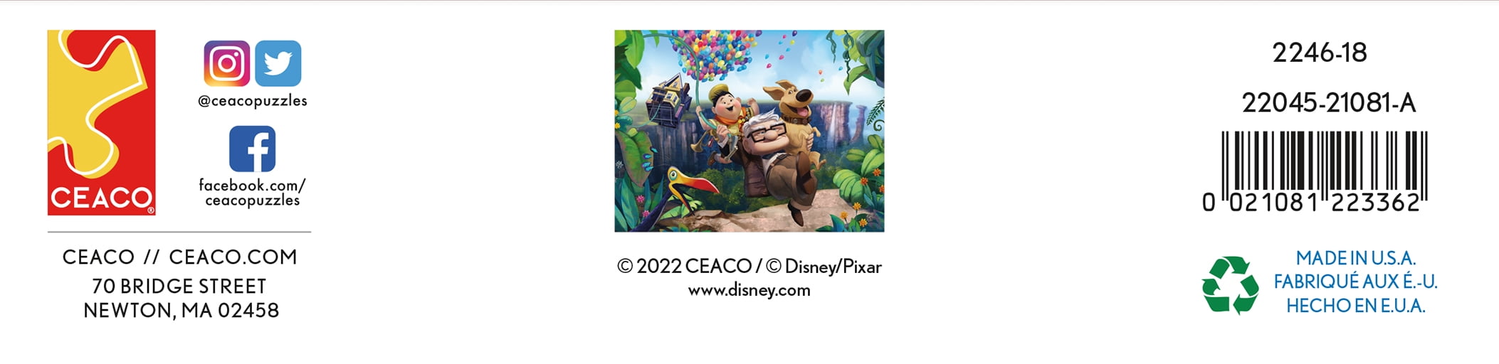 Ceaco 300-Piece Disney Up Interlocking Jigsaw Puzzle