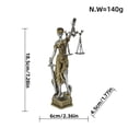 thumbnail image 2 of Estatua de resina de Lady Justice, 18,5 cm, con escamas, 2 of 2