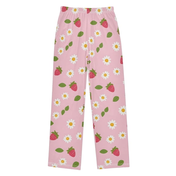 Strawberry Daisy Pajama Pants Soft and Lightweight Elastic Waistband Pajama Pants