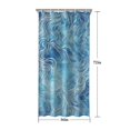 thumbnail image 5 of Blue White Tie Dye Wave Pattern Shower Curtain 36"x72" ,Bathroom Decorative Shower Curtains Set with 12 Hooks,Modern Waterproof Washable Shower Curtain, 5 of 6