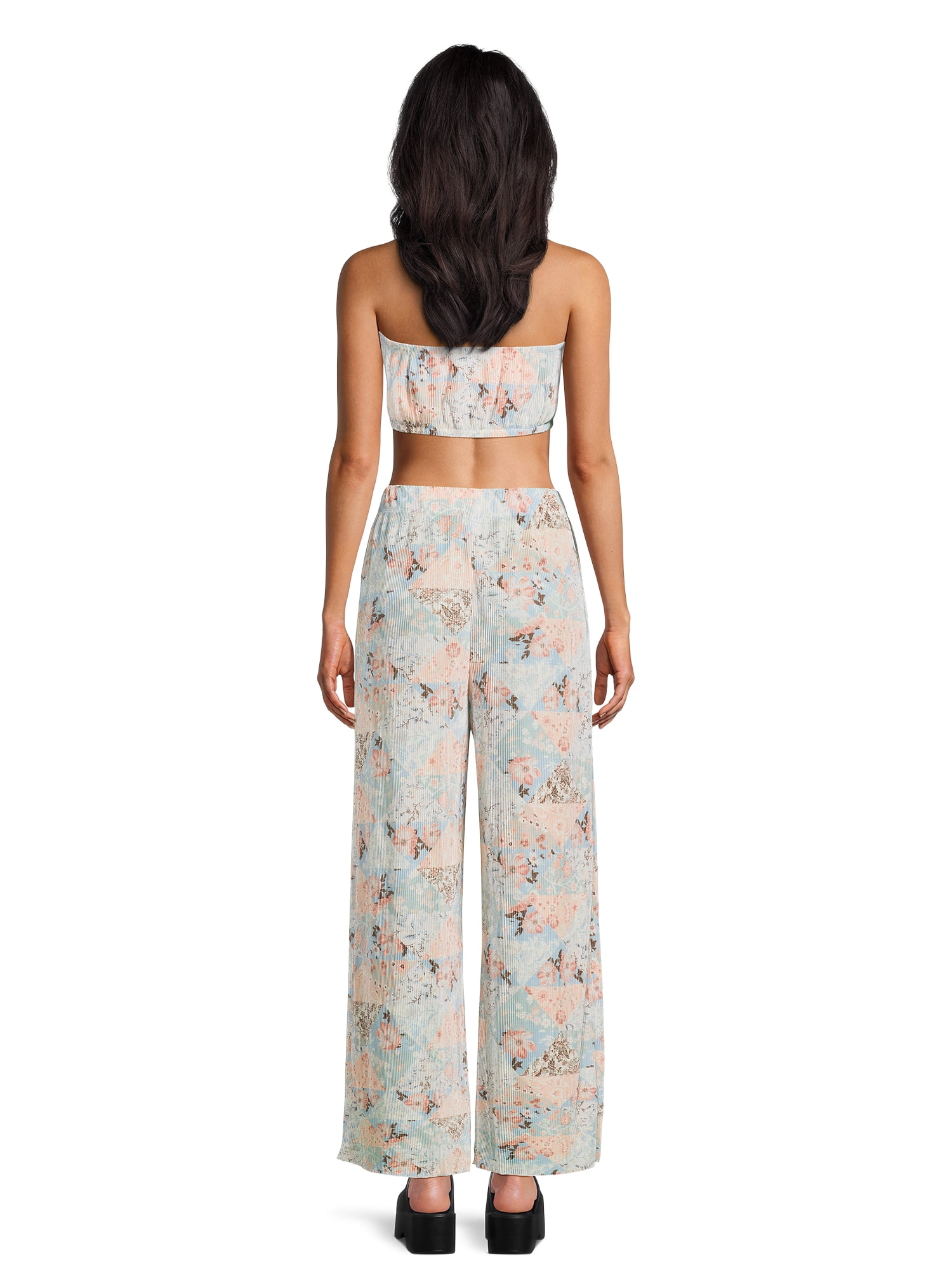 No Boundaries Tube Top and Pants Set, 2 Piece, Women’s and Women’s Plus