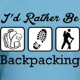 thumbnail image 3 of CafePress - I'd Rather Be Backpacking T Shirt - Fitted T-Shirt, Vintage Fit Soft Cotton Tee, 3 of 4