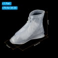 thumbnail image 2 of Uxcell Waterproof Shoes Cover Reusable Non Slip Rain Overshoes with Zipper, White (S), 2 of 6
