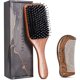 thumbnail image 1 of wonima11 Hair Brush Comb Set, Boar Bristle Hair Brushes for Women, Men, Paddle Detangler Hairbrushes for Thick, Curly, Wet or Dry Hair, Detangling Smoothing Massaging, Enhance Shine, 1 of 1