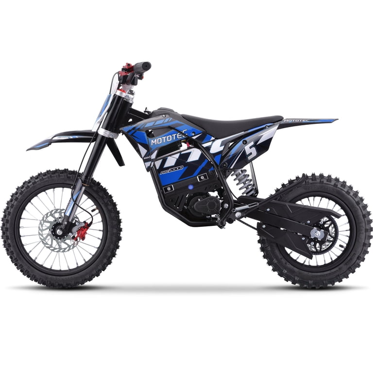MotoTec, Electric Dirt Bike, 60v Pro 2000w Lithium Blue, 40 MPH