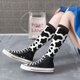 thumbnail image 5 of Balery Cow Print Black White Calcetines novedosos Calcetines deportivos Calcetines hasta la rodilla Calcetines de algodón Calcetines originales y geniales, 5 of 6