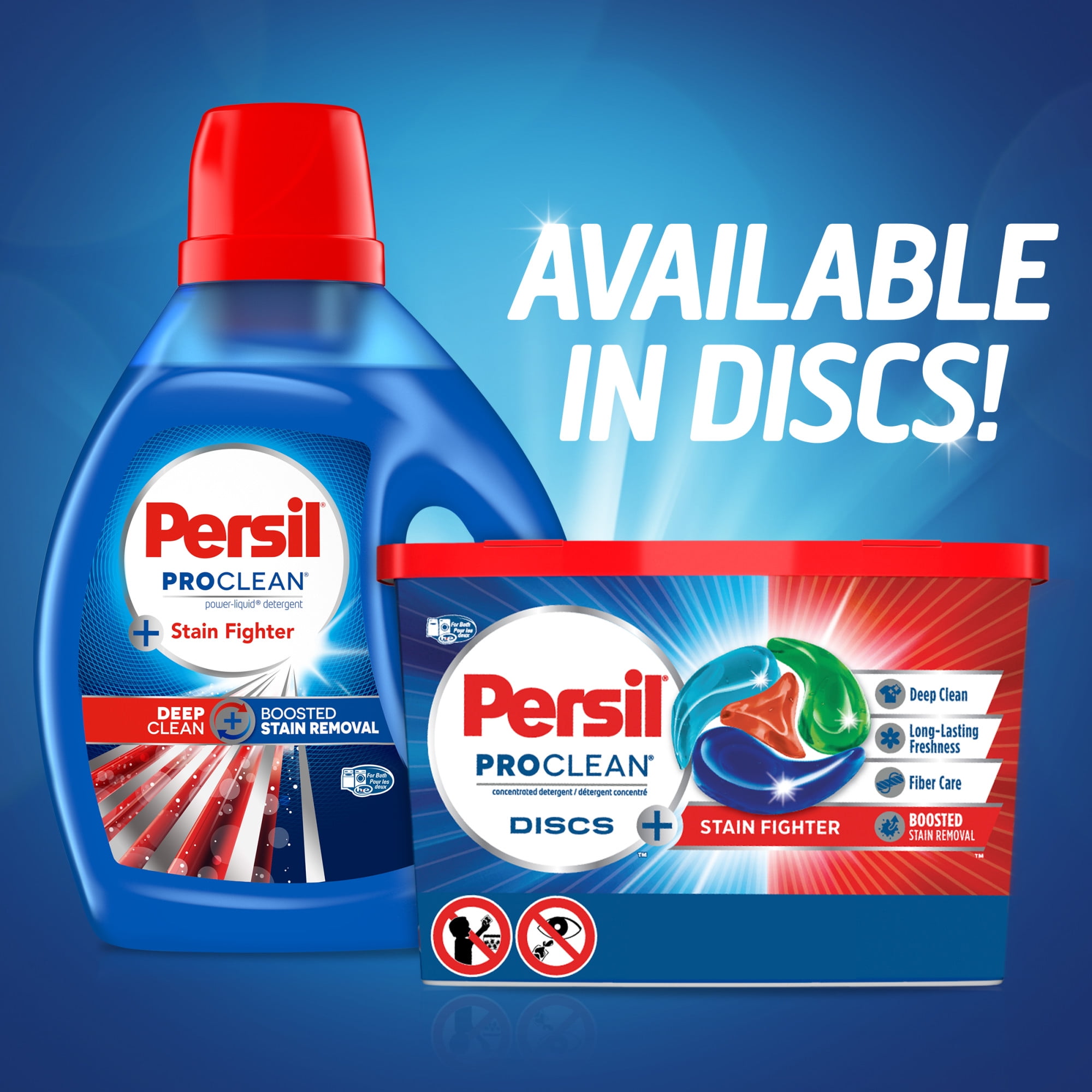 Persil, Aerial and Surf laundry detergents on sale on a