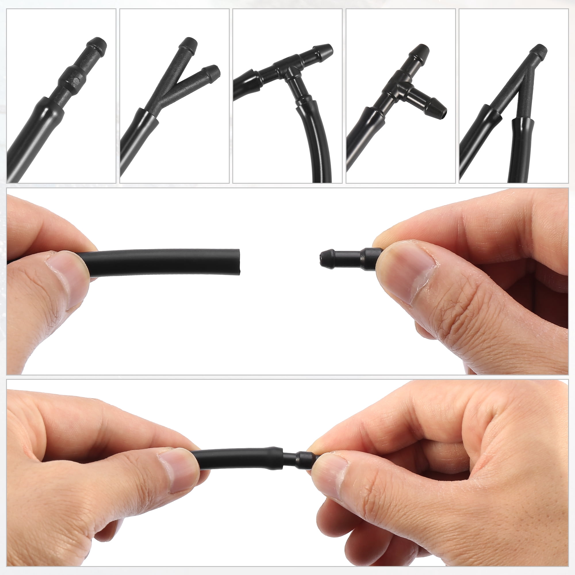 Unique Bargains Front Windshield Wiper Nozzles Kit for Chrysler Town Country