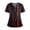 01-Black, variant on 250 Anniversary USA 1776 - 2026 4th of July Scrub Tops for Women Vneck Patriotic Working Uniforms Pockets Blouses 02-Deep Red 3XL