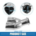 thumbnail image 4 of Unique Bargains Car Dual Exhaust Tip Pipe Heart Shaped Applicable Diameter 2.5" Exhaust Pipes Bolt-On Metal Silver Tone, 4 of 7