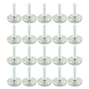 Unique Bargains 20 x Adjustable Thread M8x25mm Leveller Leveling Foot Furniture Glide