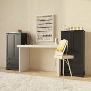 Pantry Cabinet Lofka 47 Kitchen Pantry Storage Cabinet with 2 Drawers, 8 Shelves and 2 Doors, Black