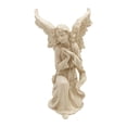 thumbnail image 3 of Figura de ángel de resina, estatua decorativa, colección de recuerdos, miniatura Beige, 3 of 9