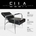thumbnail image 3 of PureSana Chromium Ella Professional Auto Reclining Shampoo Chair, Black, 3 of 12