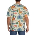 thumbnail image 3 of Naloa Jungle Animals Men's Loose Fit Cuban Collar Short-Sleeve Shirt, Hawaiian Shirts, Mens Shirts Casual for Everyday Wear Outings-Medium, 3 of 5