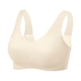 thumbnail image 3 of BYHONG Comfort Bra Everyday Bra V Neck Soft Lightweight Womens Basic Bra Bra for Women Beige XL, 3 of 6