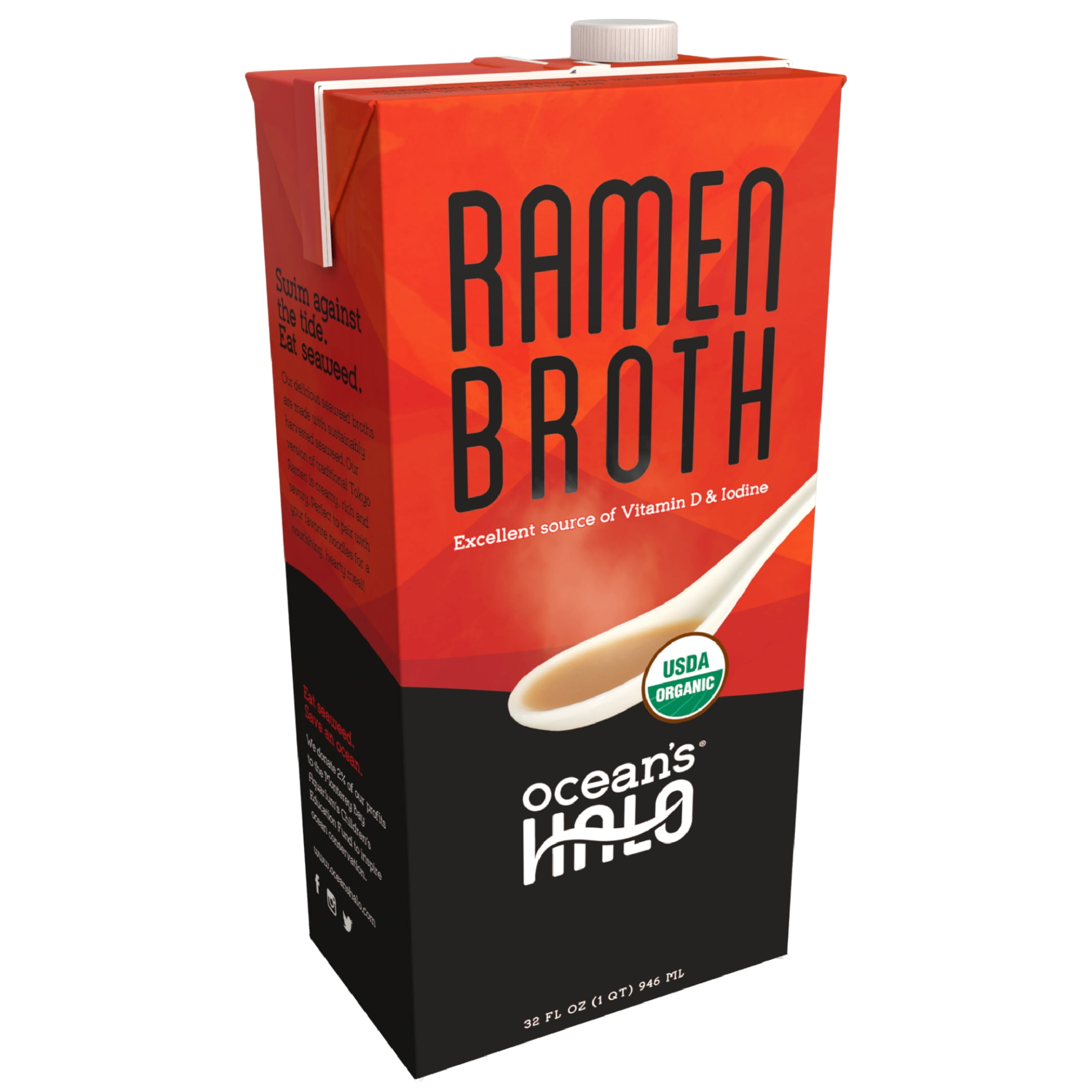 (2 pack) Ocean's Halo, Organic and Vegan Ramen Broth, 32 oz.