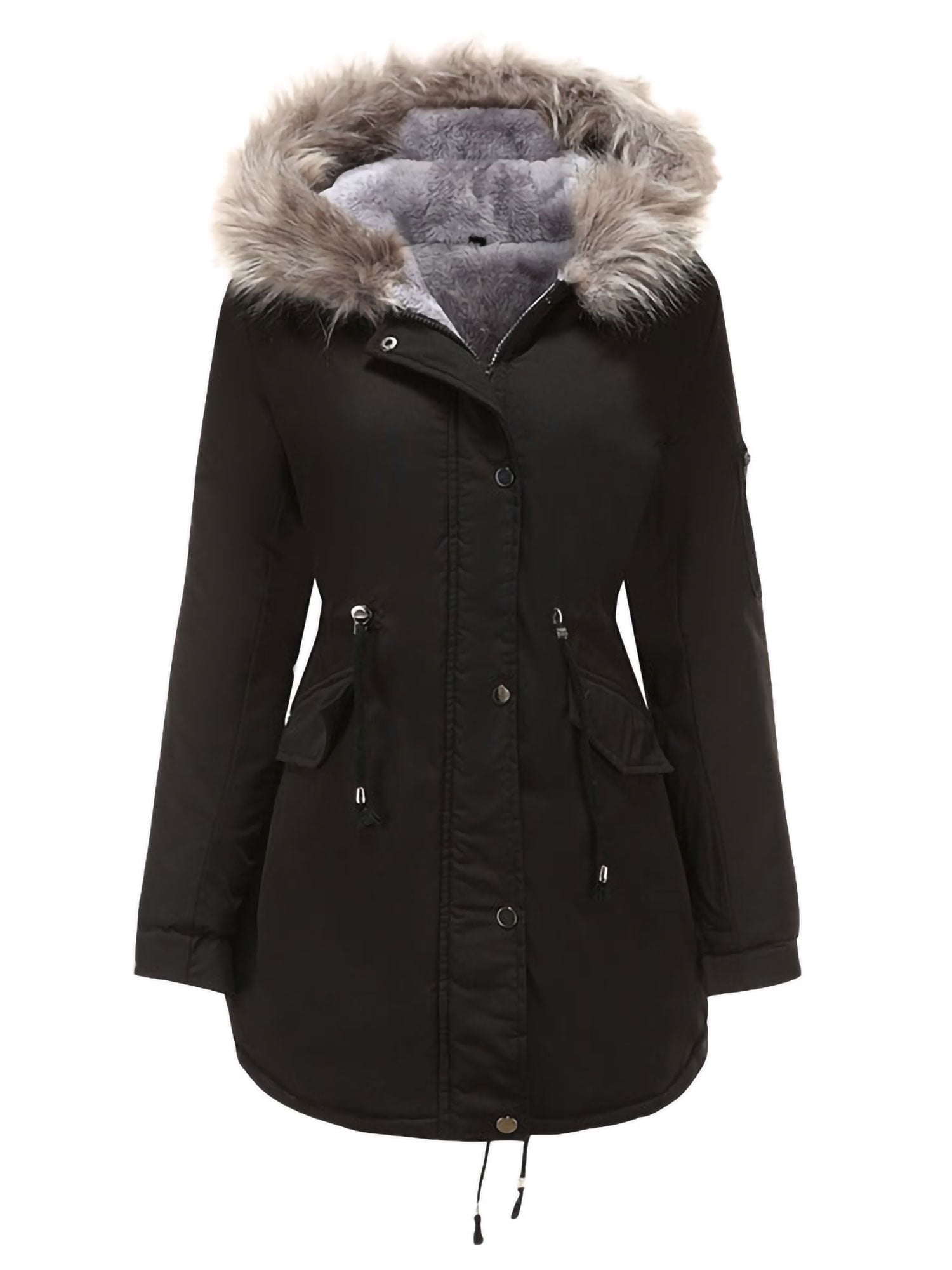 Women S Thicken Winter Coat Classic Quilted Parka Jacket With Fur Hood Hight Quality Warm