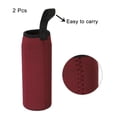 thumbnail image 3 of Uxcell 500ml Neoprene Carrier Glass Bottle Sleeve Water Bottle Sleeve Burgundy 2 Pack, 3 of 5