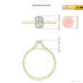 thumbnail image 4 of ANGARA Natural Diamond Halo Twisted Shank Engagement Ring in 14K Yellow Gold for Women (Size-5x3mm| Color-H| Clarity-SI2) | April Birthstone, Anniversary Jewelry Gift for Women | Natural Diamond Ring, 4 of 8