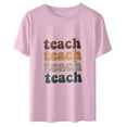 thumbnail image 2 of Wiyuqeen Teacher Shirts for Women Elementary Letter Printed Graphic Tees Casual Comfy Crew Neck Blouses Tshirts Loose Summer Soft Short Sleeve Tops Prime, 2 of 7