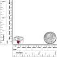 thumbnail image 6 of Gem Stone King 925 Sterling Silver White Moissanite Red Created Ruby Ring for Women (1.79 Cttw, Heart Shape 6MM, Gemstone Birthstone, Size 8), 6 of 6