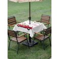 thumbnail image 3 of Outdoor Tablecloth with Umbrella Hole and Zipper, Valentine's Day Square Table Cloth 60x60 Inch Waterproof Tablecloth, Love Heart Roses Romantic Modern Art Picnic Table Cover for Patio Camping, 3 of 7