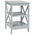 thumbnail image 1 of Gymax Table de Chevet à 3 Niveaux X Étagère de Rangement Design pour Salon Gris, 1 of 10