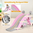 thumbnail image 3 of Patiojoy 5 in 1 Toddler Slide Rocking Toy Rocking Horse Playset with Slide Basketball Hoop Ring Toss Game, 3 of 9