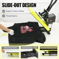 thumbnail image 5 of Heat Press 15x15, Slide Out Heat Transfer Sublimation Machine with 3 Preset Modes, Clamshell Heat Press Machine for T-Shirts, Bags, Pillows(Yellow), 5 of 6