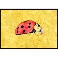 thumbnail image 1 of Carolines Treasures 8867JMAT 24 x 36 in. Lady Bug On Yellow Indoor Or Outdoor Doormat, 1 of 4