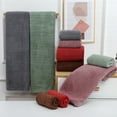 thumbnail image 6 of Twfbrm 2 Piece Microfiber Bath Towel Set, Coral Velvet Highly Absorbent Jacquard Bath Towels, 400GSM Ultra Soft and Lightweight Microfiber Hand Bath Towels for Bathroom Gym Beach Hotel and Spa, 6 of 9