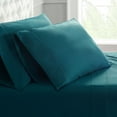 thumbnail image 3 of Hotel Style 600 Thread Count 100%  Cotton Pillowcases, King, Striped Teal, Set of 2, 3 of 5