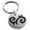 Silver, variant on Stainless Steel Aztec Energy Rune Engraved Small Medallion Circle Charm Keychain Keyring