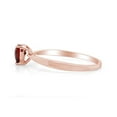 thumbnail image 3 of AFFY Heart-Cut Simulated Red Garnet January birthstone Solitaire Ring In 14K Rose Gold Over Sterling Silver (0.25 Cttw), 3 of 6