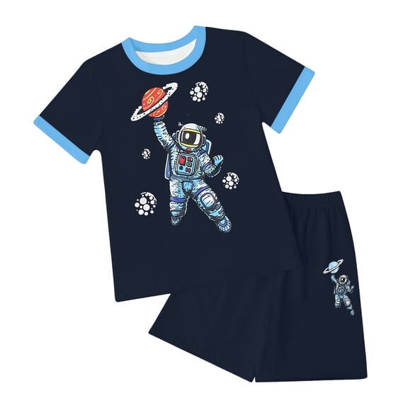Zshosam Toddler Pjs Boys Pajamas Set Unisex Baby & Toddler Soft Snug-Fit Everyday Sleepwear Size 7T 8T,(Black 7-8 Years)