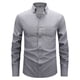 thumbnail image 3 of Ceisia Men Casual Fashion Denim Lapel Button Gift Long Sleeve Pocket Shirt Jacket, 3 of 6