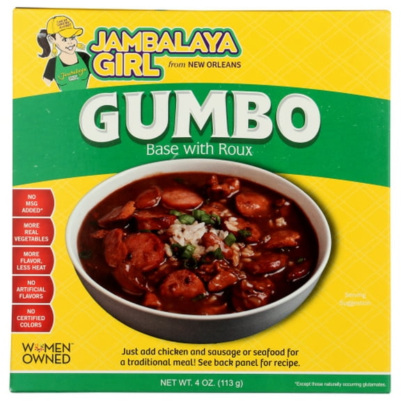 Jambalaya Girl Gumbo Base with Roux Mix 4 oz (Pack of 12)