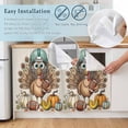 thumbnail image 5 of Cute Turkey Cabinet Curtains for Kitchen 35"W x 35"L, Fall Vintage Orange Cream Pumpkin Maple Leaves Football Laundry Sink Cabinets Magic Tape Short Curtain Privacy Panel for Bathroom Vanity Cabinets, 5 of 9